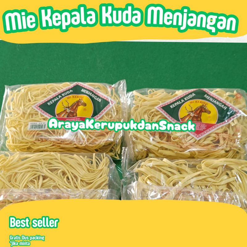 

[ 100 gr ] Mie Kering Cap Kuda Menjangan - Mie Pangsit - Mie Kijang - Mie Telur - Mie Gacoan - Mie Ayam Kering - Mie Jebew Kering - Mie Instan Kering - Mie Bledek