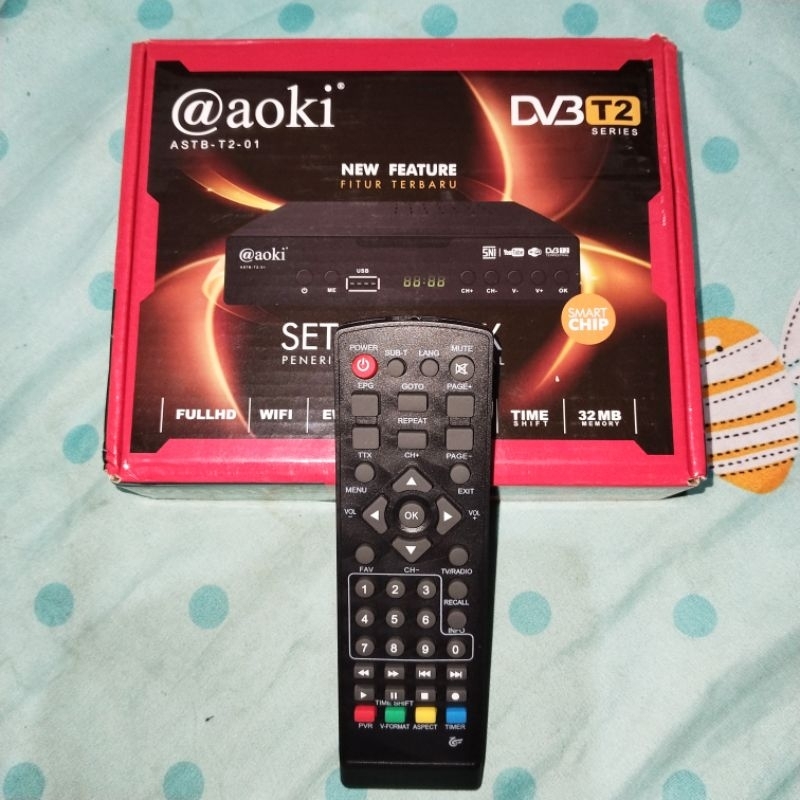 remote stb AOKI remot pengganti set top box aoki DVB T2