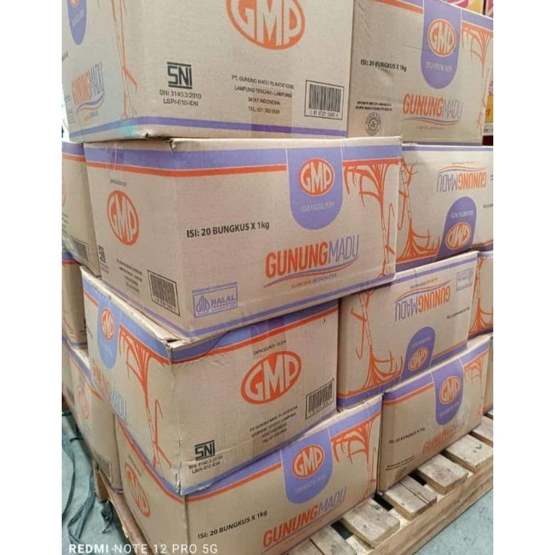 

1 Dus / Karton Gula GMP Gunung Madu Kemasan 1kg Ori