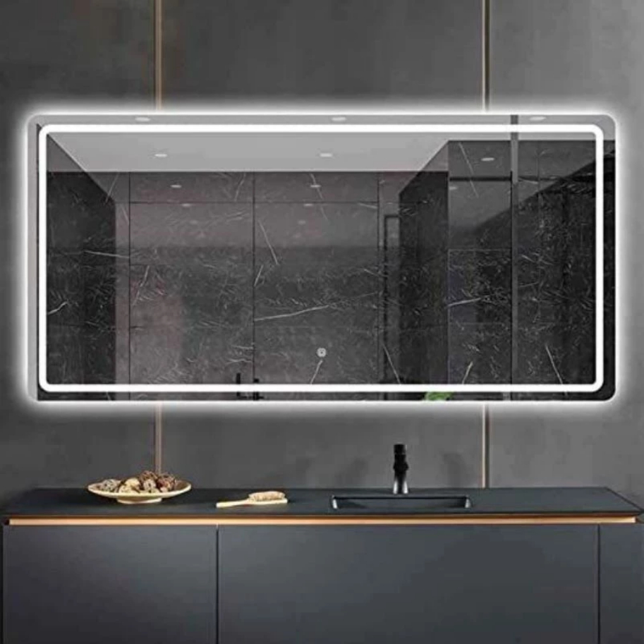 Cermin Led Gantung Wastafel Kamar Mandi Aesthetic Kaca Toilet Horizontal