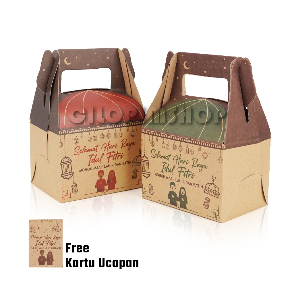 

Gable Box/ Hampers box Idul Fitri Box lebaran isi 5Pcs