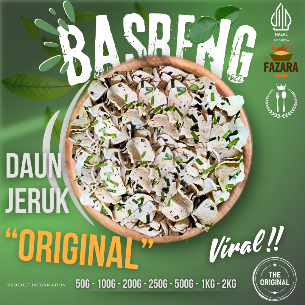 

Basreng Daun Jeruk Original Viral Bakso Goreng Kemasan 50g