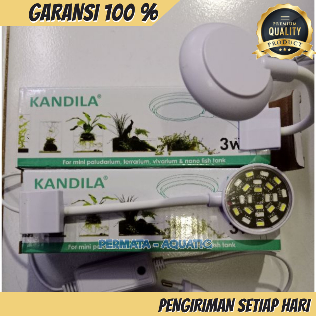 Lampu Jepit Clip LED Mini Warna Puith Biru Bentuk Bulat Untuk Tank 20 - 30 Cm Aquarium Aquascape
