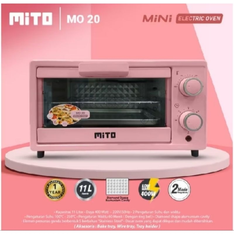 Mitochiba Oven Listrik 11 Liter MO-20 / Oven Listrik Mo 20 11 Liter