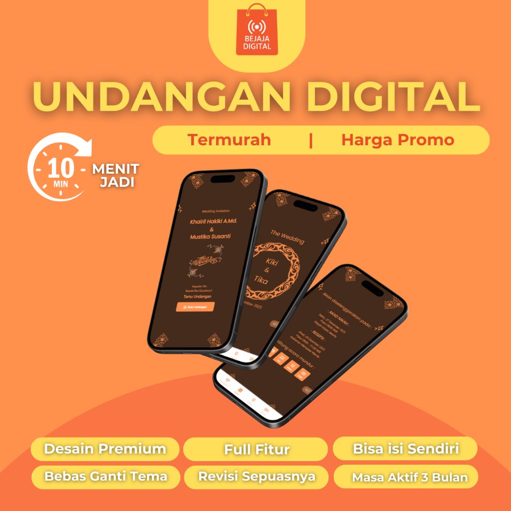 Undangan Digital Website - Wedding Invitation Batik Coklat