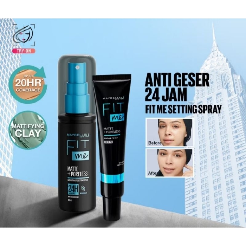 MAYBELLINE PAKET BUNDLING FIT ME PRIMER & SETTING SPRAY