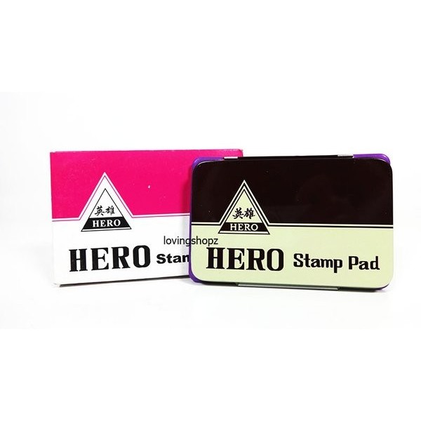 

STAMP PAD / Bak Stampel HERO / Kecil / Tinta Violet/Ungu
