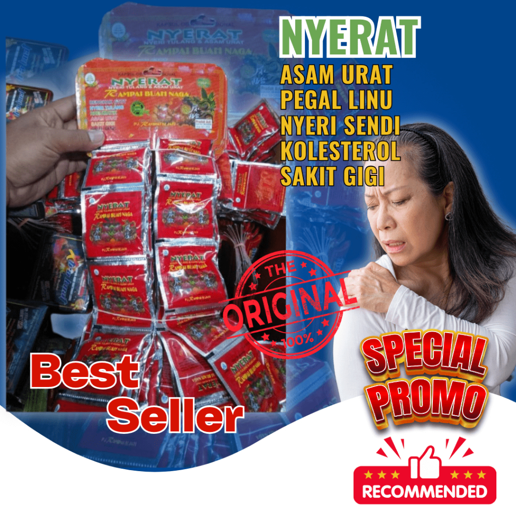 

Nyerat Asam Urat Asli Kapsul Isi 20 Saset Ampuh Manjur