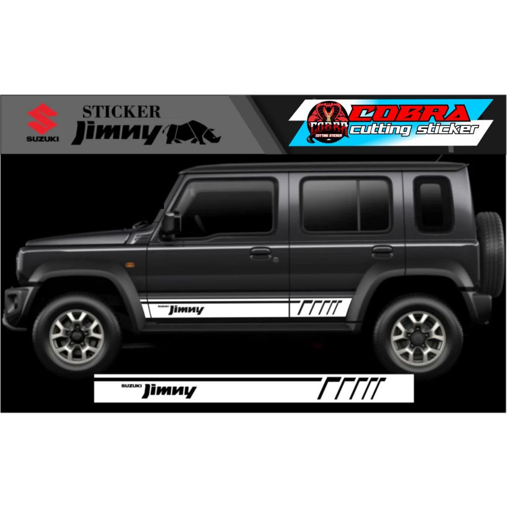 STICKER STIKER MOBIL JIMNY AKSESORIS JIMNY CUTTING STICKER BODY SAMPING JIMNY JEP