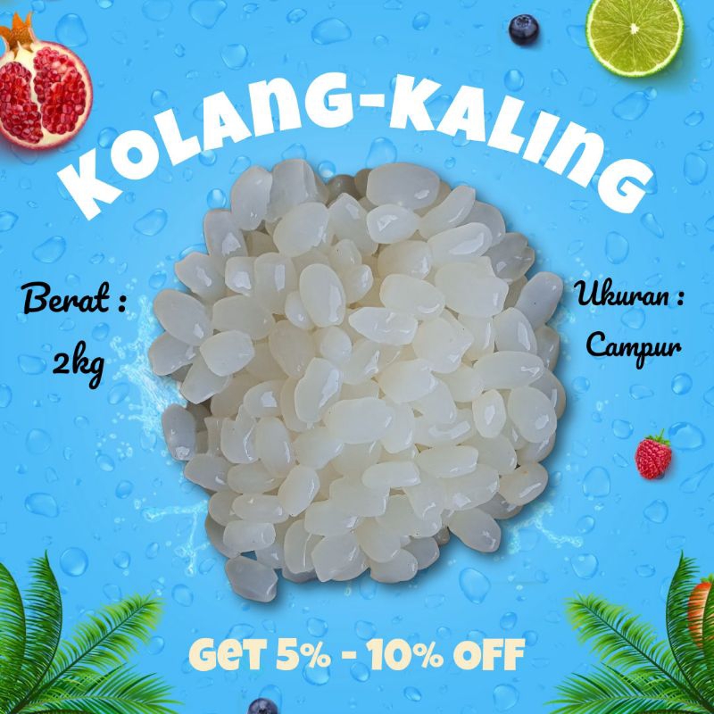 

kolang-kaling putih segar 2kg (ukuran campur)