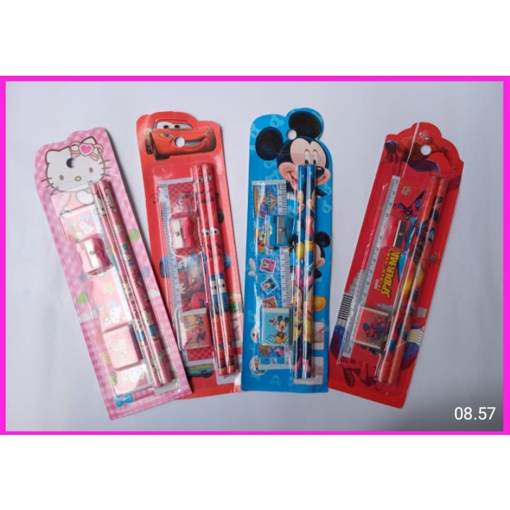 

Stasionary / Alat tulis set 5 in 1 karakter