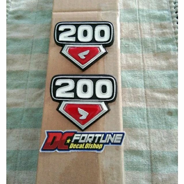 emblem logo box aki honda cb 200 cb 200 twin merah