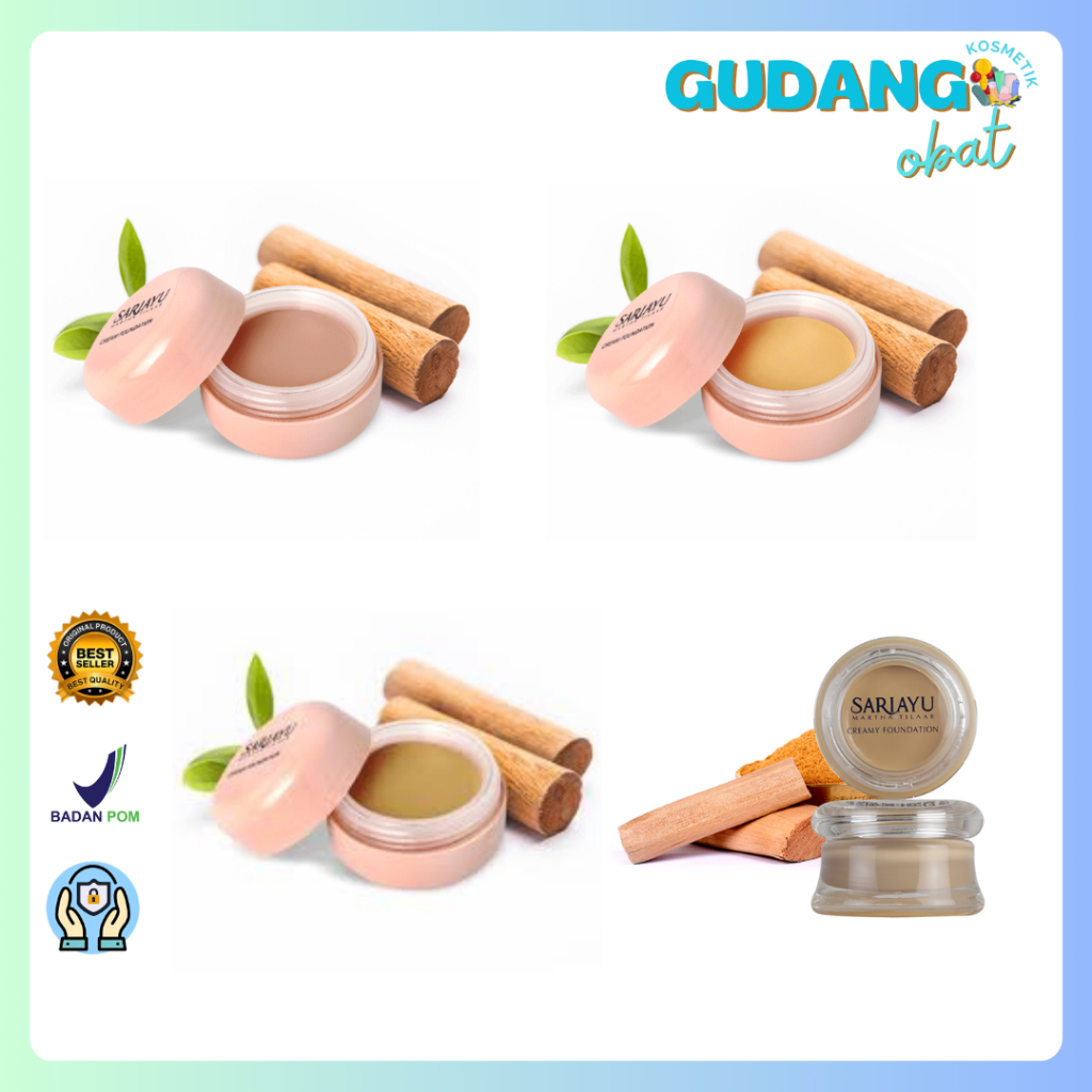 Sariayu Creamy Foundation Kuning Langsat, Kuning Pengantin, Sawo matang, Kuning Gading