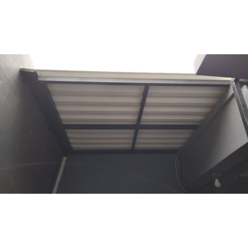 Kanopi jemuran 2mx2m Atap alderon Terpasang