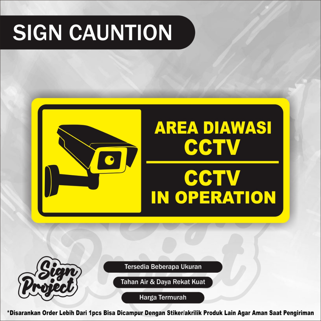 

tiker vinyl anti air AREA DIPANTAU CCTV 24 JAM Stiker pengawasan CCTV, Stiker CCTV, Stiker Peringatan CCTV , Stiker Pantauan CCTV, Stiker CCTV