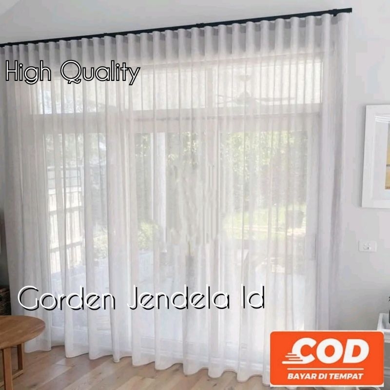 Vitrase Gorden Smokring Lebar 3 Meter 250 cm 2 meter Panjang 270 cm hordeng vitrase putih
