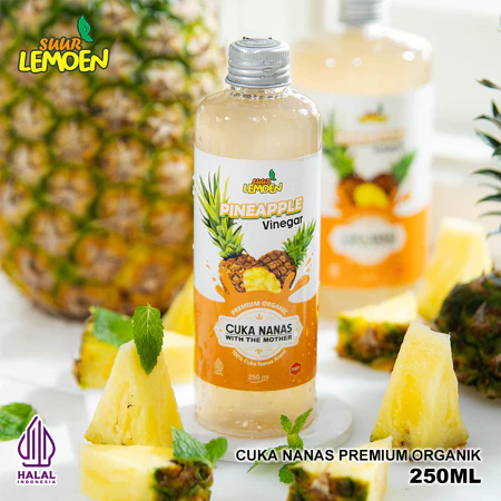 

Cuka Nanas Suur Lemoen - Cuka Nanas Organik Tanpa Campuran - Pineapple Cider Vinegar 250ml