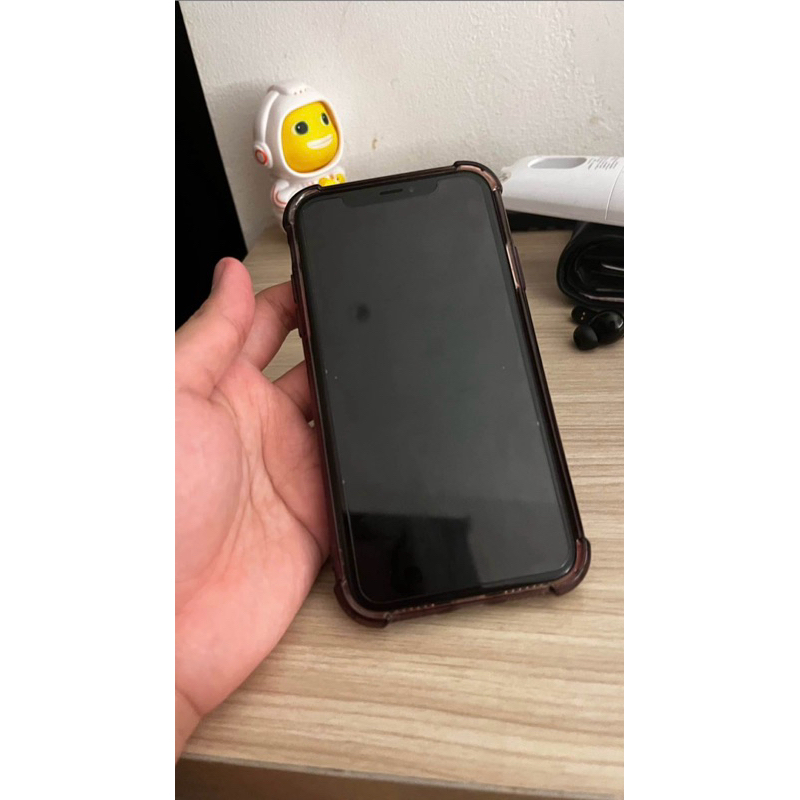 Jual Iphone XR Blue 64 GB - fullset, Imei Aman minus backdoor pecah