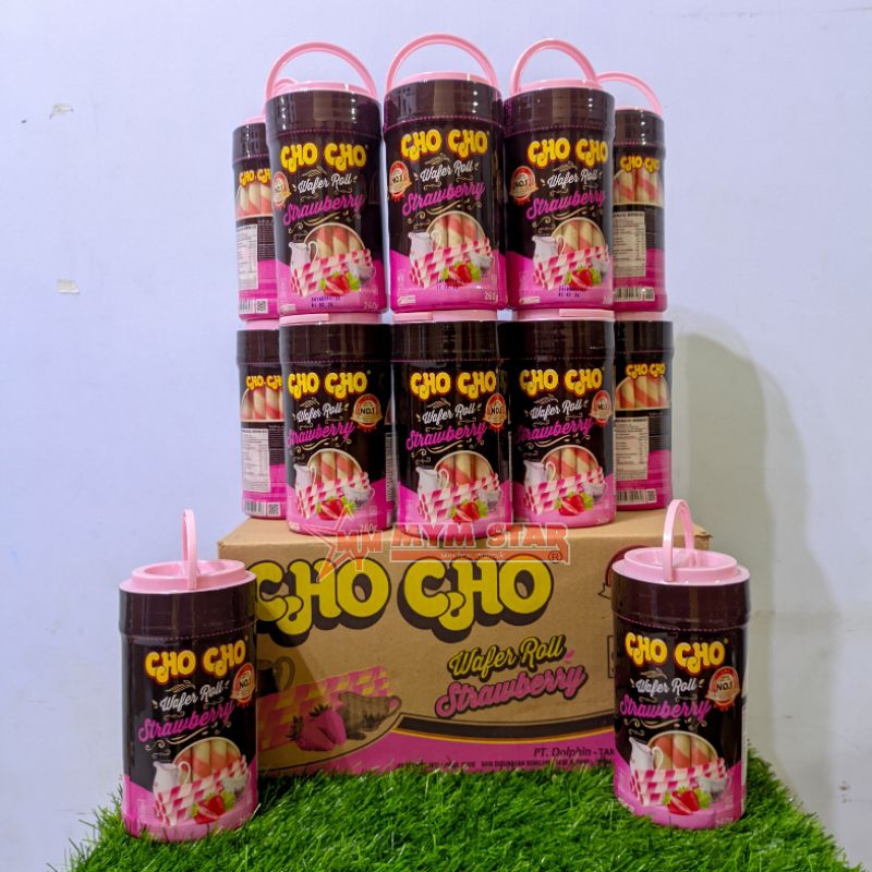

(1 DUS) Cho Cho Exclusive Wafer Roll Strawberry Toples 260g isi 12