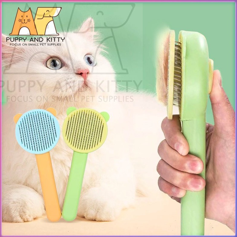 Ready Sisir Tombol Kucing Sisir Bulu Kucing Otomatis Sisir Kucing Bulu Rontok Sisir Grooming Tombol