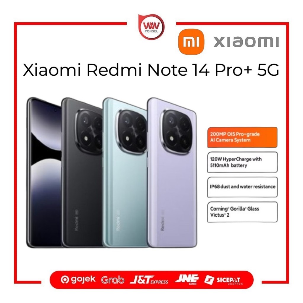 Hp Redmi Note 14 Pro+ 5G Ram 8GB Internal 256GB Garansi Resmi