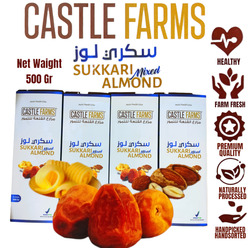 

Terbaru Kurma 500gr Castle Farms Almond Premium Oleh Oleh Haji Umroh Kurma Manis Legit Jumbo