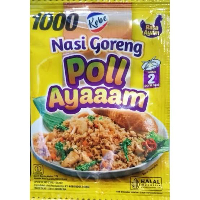 

Kobe bumbu nasi goreng poll ayaaam 15 gr