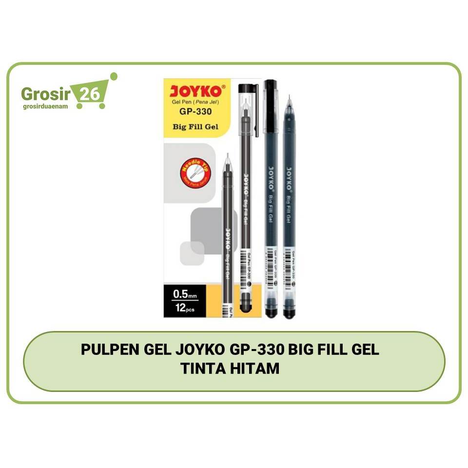 

(1 box) pulpen / pena / pen gel cair joyko (gp-330) big fill 0.5 hitam