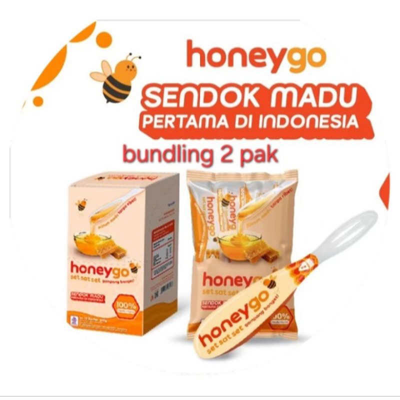 

[ready] honeygo madu murni kemasan sendok_bundling 2 pak (isi 24 pcs)