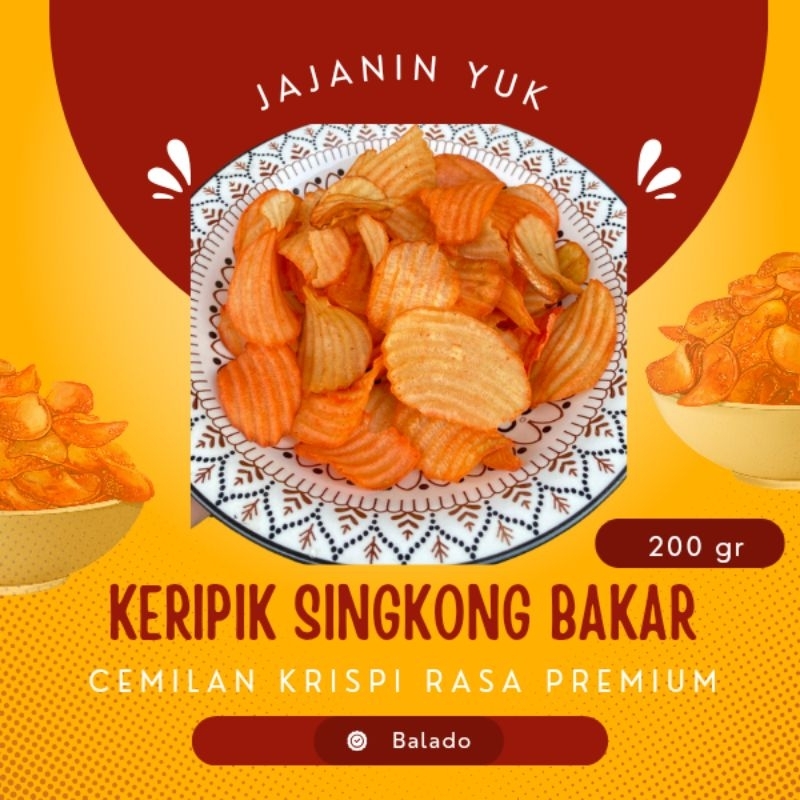 

SINGKONG BAKAR BALADO ISI 200 GRAM CEMILAN SNACK GROSIR