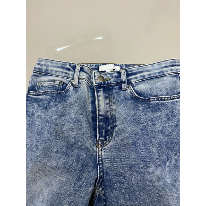 Celana jeans h&m hnm denim wanita s cutbray highwaist loose pants baggy jeans retro flare