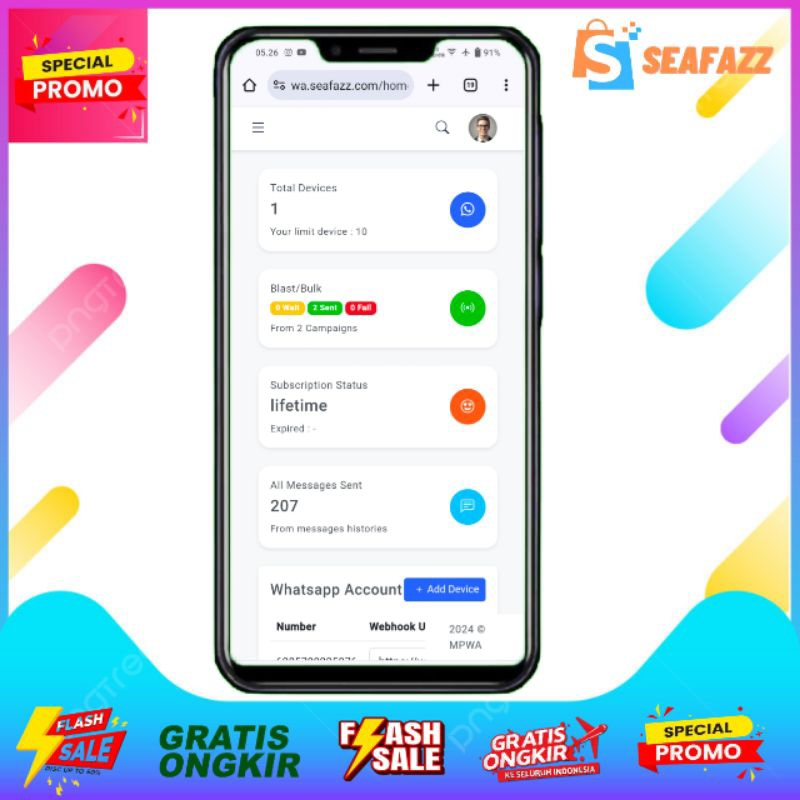 LANGGANAN WA GATEWAY API MPWA MURAH