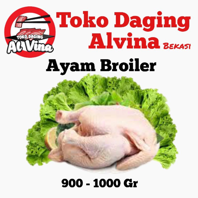 

Ayam Broiler Utuh 900-1000 gr-Toko Daging Alvina