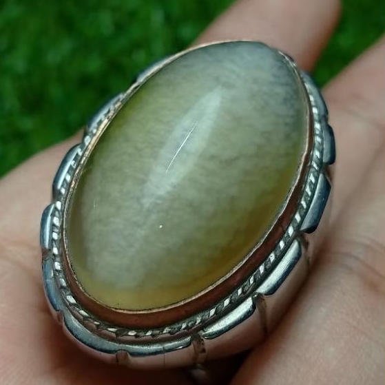 Cincin Batu Akik Pandan Semu