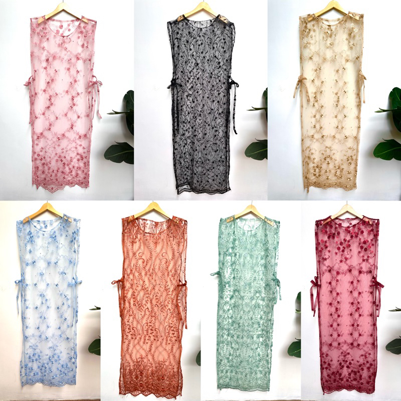 OUTER BROKAT LONG VEST TULLE VEST TILE BROKAT PANJANG MURAH