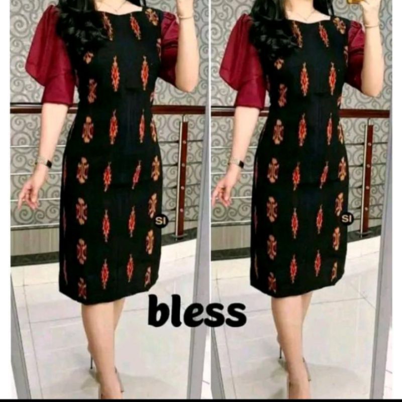 DRESS TENUN KOMBINASI TOYOBO