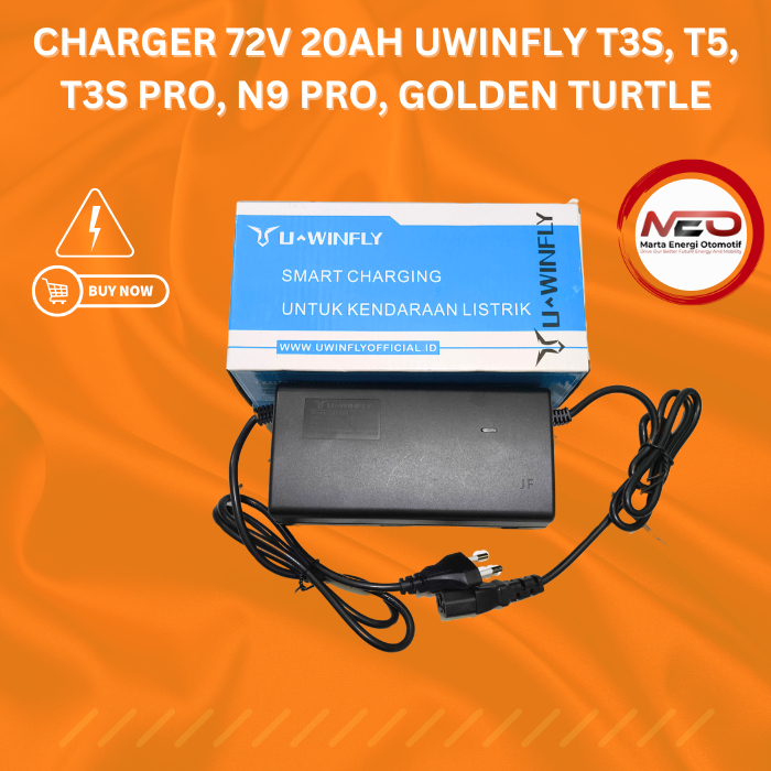 CHARGER UWINFLY 72V 20Ah, 60V 20Ah, 48V 12Ah Ori Pabrik ASLI T3S, T5, T3S PRO, N9 PRO, X6, Blue Whal