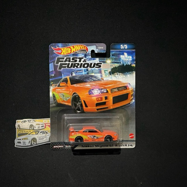 Hot Wheels Fast & Furious Nissan Skyline GT-R R34 Orange Jeruk