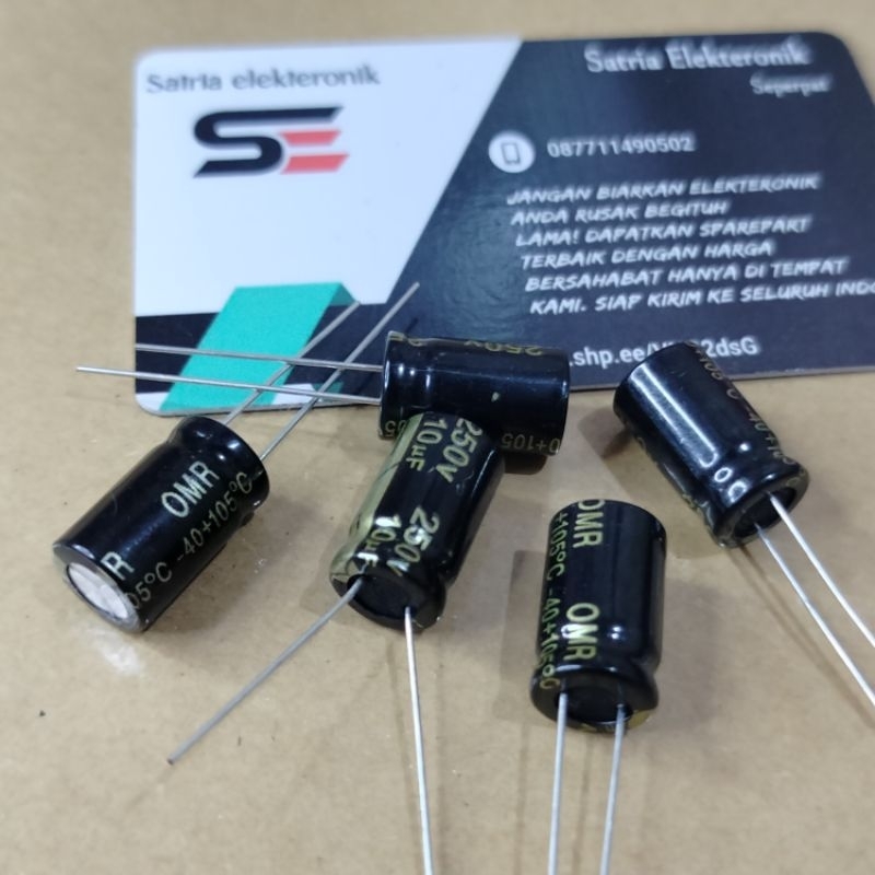 Elco 10uf - 250v  Kalpasitor Elco