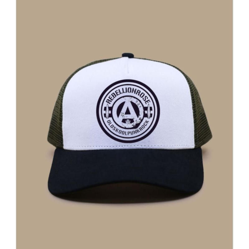 TOPI TRUCKER BAND REBELLION ROSE/ TOPI JARING/ TRUCKER HATS