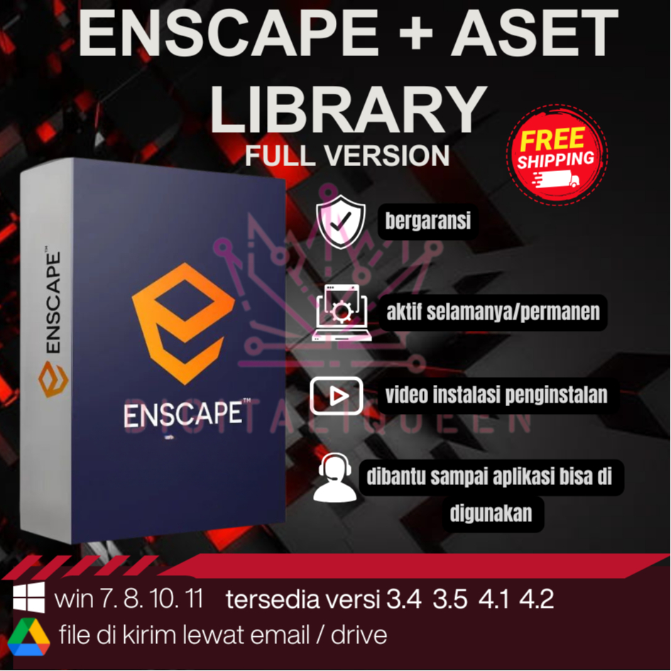 enscape 3.4 3.5 4.1 4.2 4.3 3d aset library render sketchup revit full version win