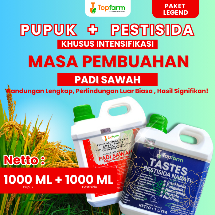 Pupuk Topfarm / Pupuk Padi Sawah Terbaik / Pupuk Organik Cair Khusus Padi / Pupuk Super Khusus Tanam