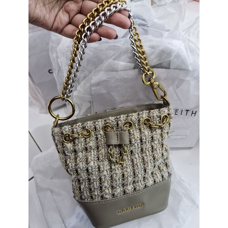 SALE BAG TWEED BUCKET CK