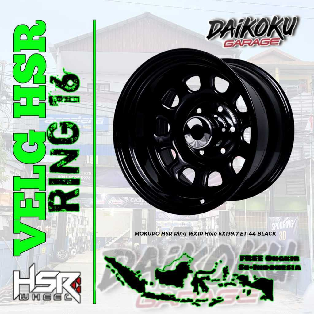 Velg Mobil Offroad HSR WHEEL MOKUPO Lubang 6x139,7 Ring 16 Lebar 10 | Velg Mobil Hsrbanjarmasin