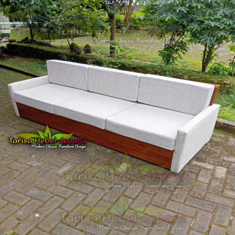 sofa single custom sofa tamu kayu jati aesthetic sofa tv kluarga