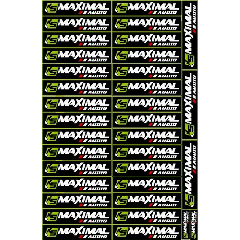 

STIKER K5 MAXIMAL AUDIO ISI 33 PCS BAHAN ANTI AIR 1 LEMBAR