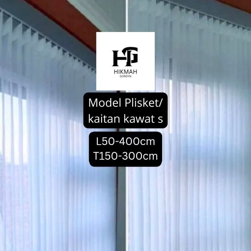 Vitrase Gorden Putih Polos Import Premium Model Plisket Kaitan Kawat S Tirai Daleman Gorden Transpar