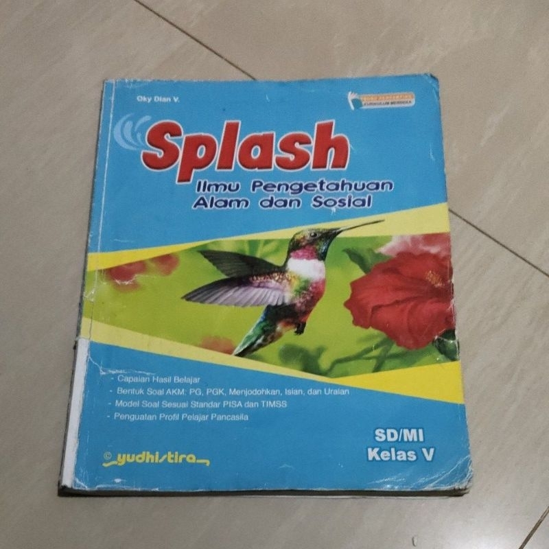 BUKU ORI BUKU SPLASH IPA DAN SOSIAL SD KELAS V/5 PENERBIT YUDHISTIRA KURIKULUM MERDEKA