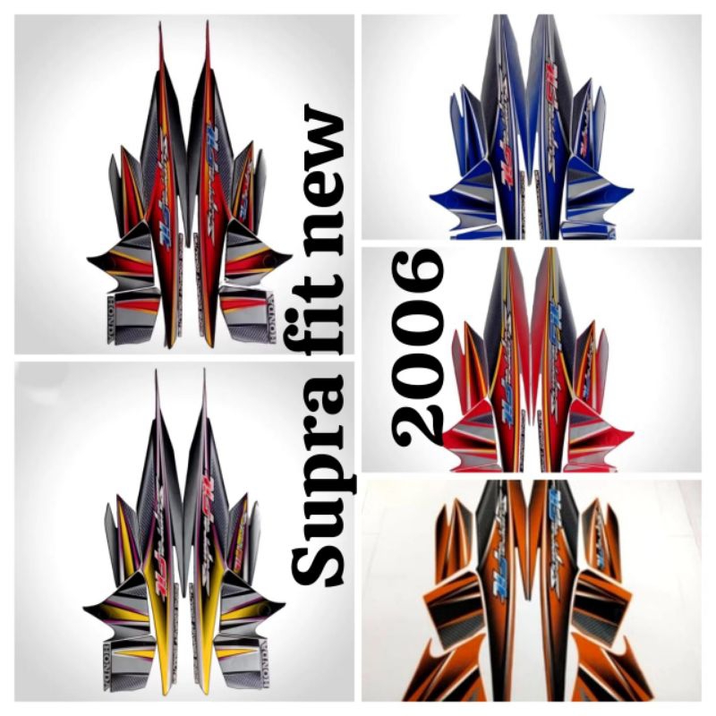 STIKER STRIPING LIS BODY MOTOR HONDA SUPRA FIT NEW 2006