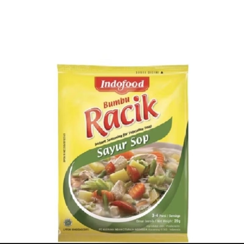 

Racik sayur sop 1 renteng isi 10 sachet